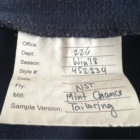 Ann Taylor Shimmer Navy Blue and Black Joggers Size Medium - Picture 4 of 6